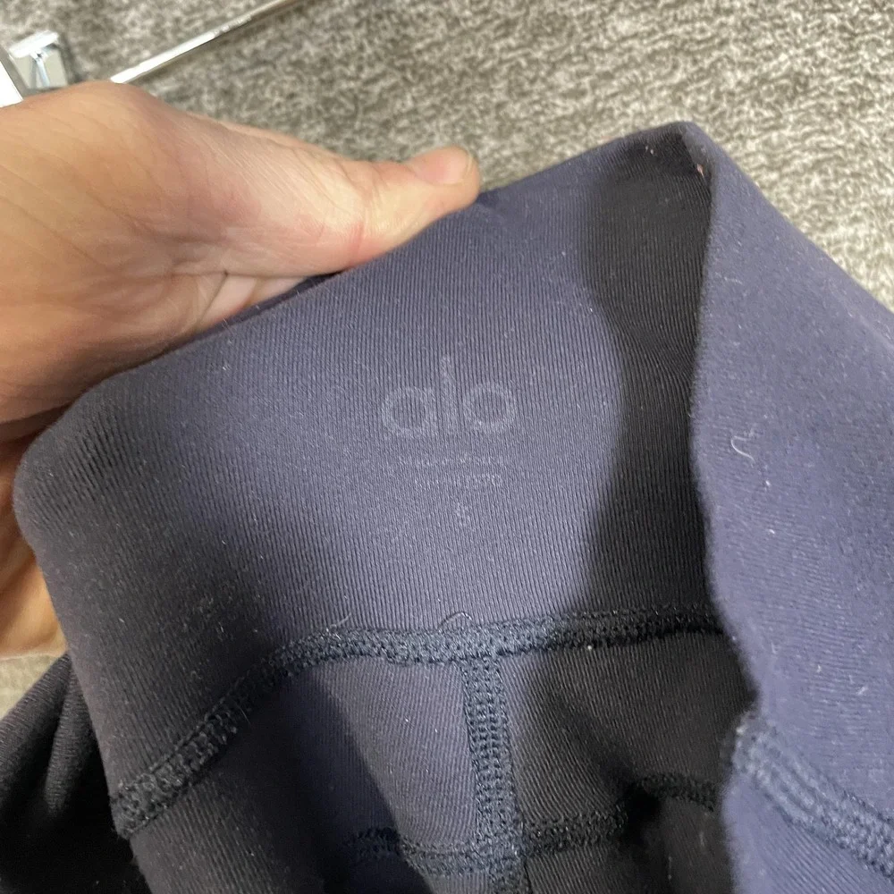 Alo Yoga Leggings Womens Small Blue High Waist Cargo Pockets Ankle Yoga Athletic